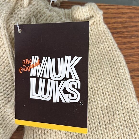 MUK LUKS Slipper Boot Socks knit - Picture 4 of 9